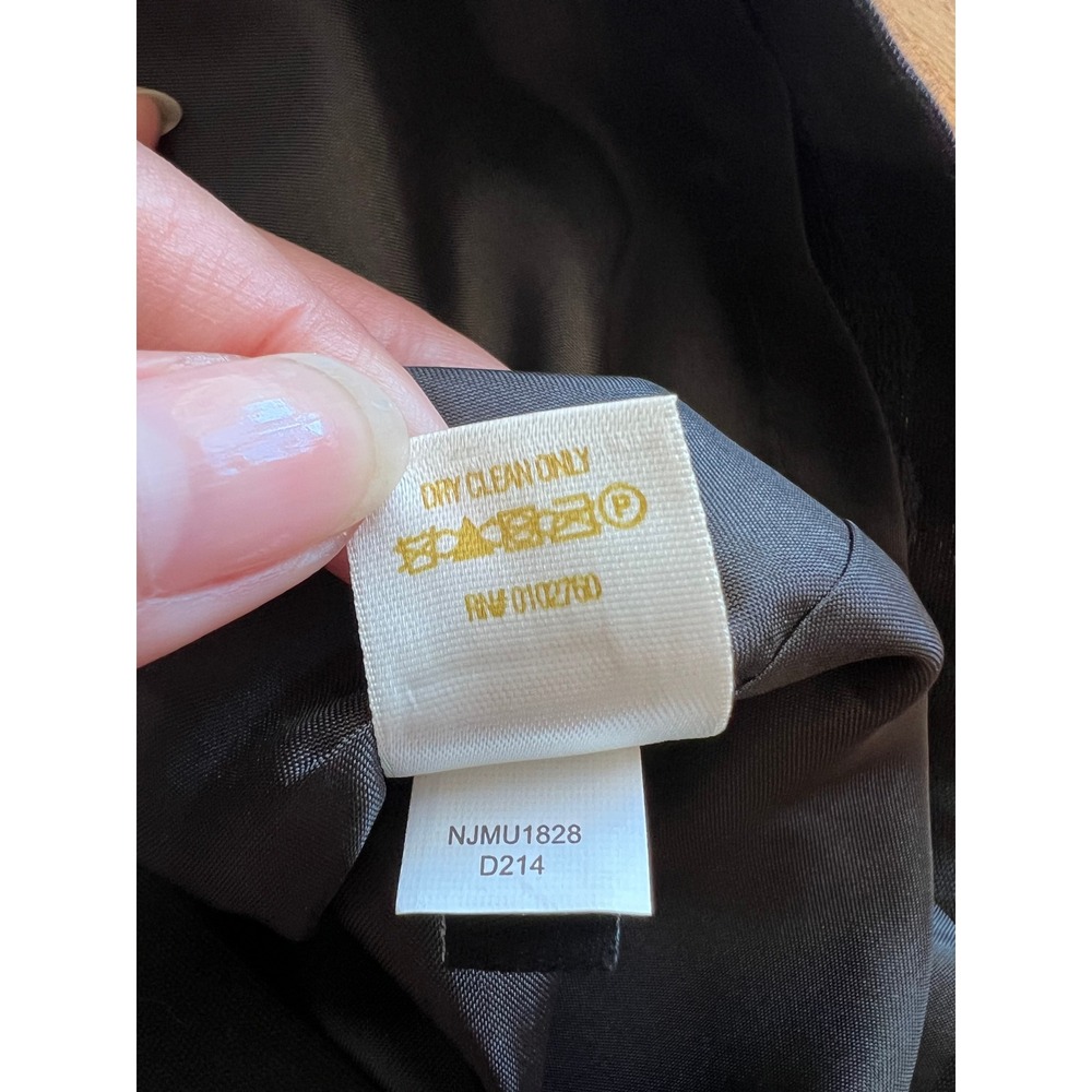 Kate Spade Pencil Skirt Black Zip Back Cotton Viscose Silk Womens Size 10 - Picture 7 of 11